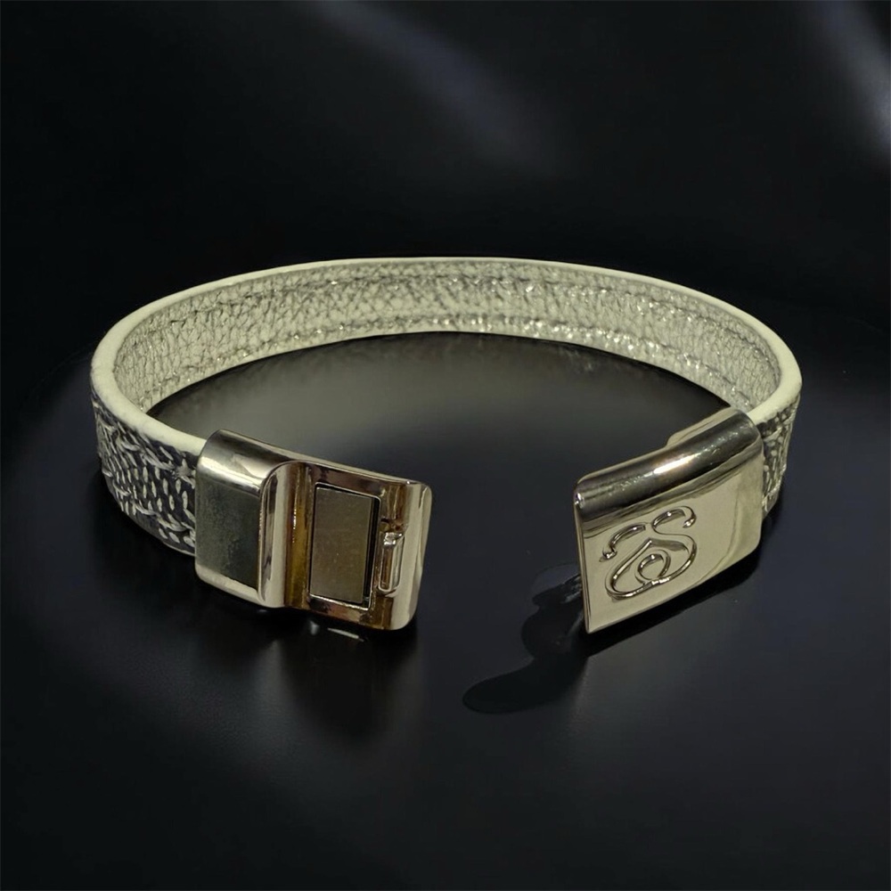 Spark*l bands - Size 2 - Upcycled Grey Goyard Gracie Bracelet w/Magnetic Clasp - Picture 3 of 11